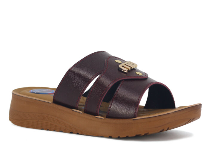 Metmax Zenne 1155 Berfu Pedli Günlük Terlik Bordo - 1