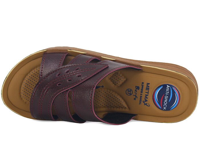 Metmax Zenne 1157 Berfu Pedli Günlük Terlik Bordo - Metmax (1)