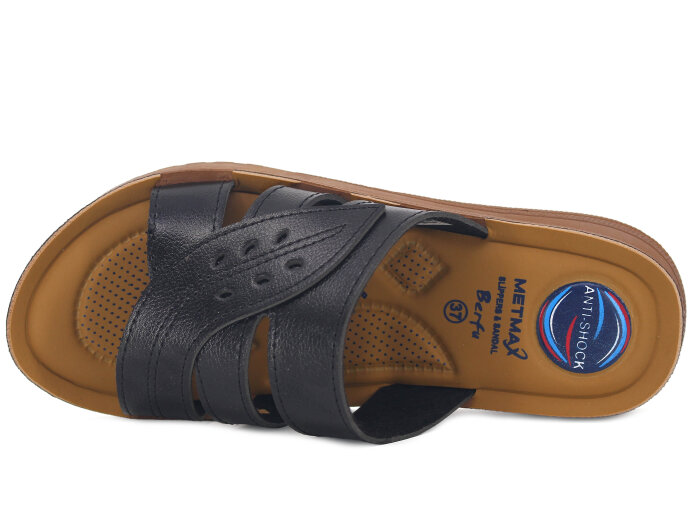 Metmax Zenne 1157 Berfu Pedli Günlük Terlik Siyah - Metmax (1)