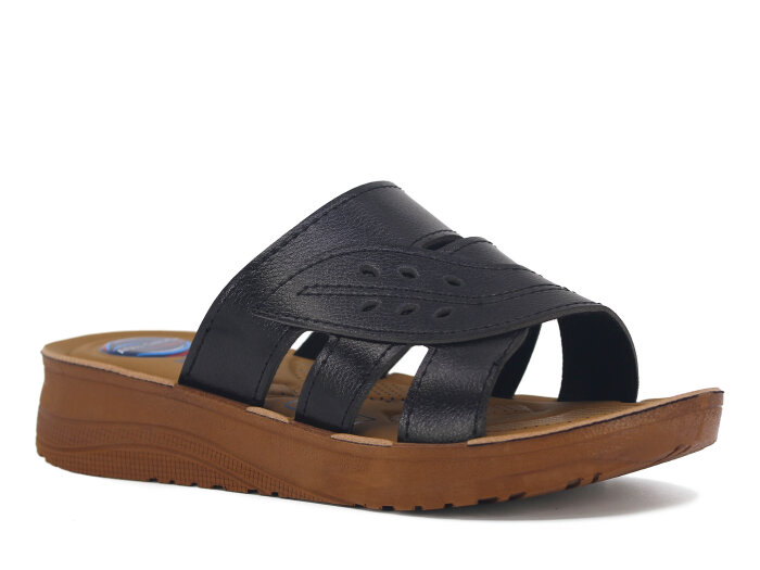 Metmax Zenne 1157 Berfu Pedli Günlük Terlik Siyah - Metmax