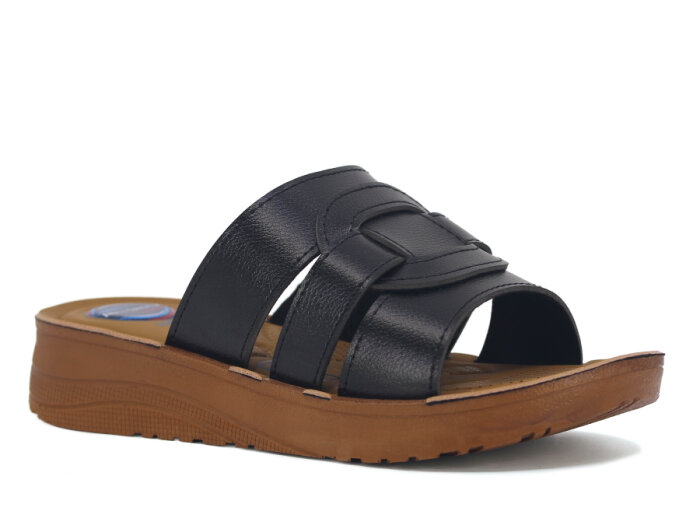 Metmax Zenne 1159 Berfu Pedli Günlük Terlik Siyah - 1