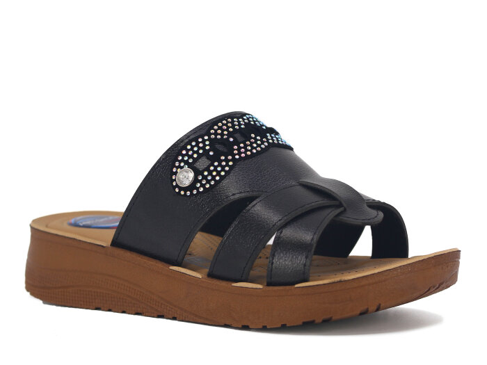 Metmax Zenne 1162 Berfu Pedli Günlük Terlik Siyah - Metmax