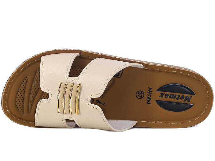 Metmax Zenne 1501 Nisan Hrms Günlük Terlik Krem - Metmax (1)