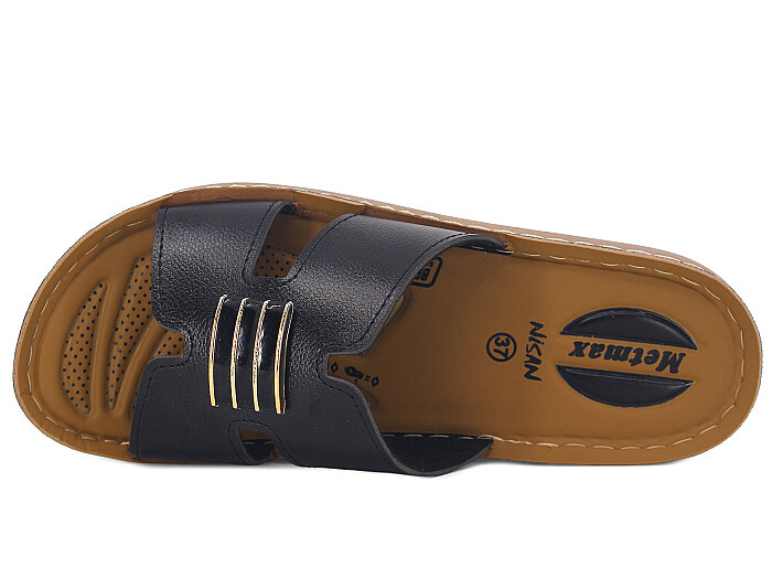 Metmax Zenne 1501 Nisan Hrms Günlük Terlik Siyah - Metmax (1)