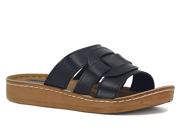 Metmax Zenne 1502 Nisan Geçmeli Günlük Terlik Siyah - Metmax