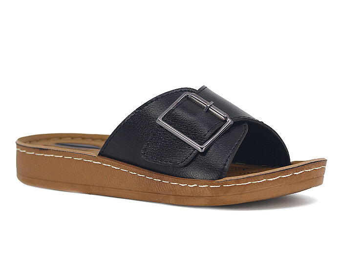 Metmax Zenne 1503 Nisan Tek Toka Günlük Terlik Siyah - 1