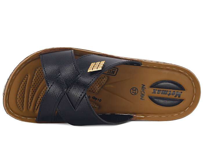 Metmax Zenne 1509 Nisan Çapraz Günlük Terlik Siyah - Metmax (1)