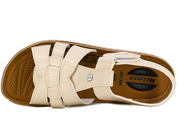Metmax Zenne 1540 Nisan Sandalet Bej - Metmax (1)