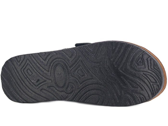 Metmax Zenne 1855 Oxfort Cırtlı Tokalı Günlük Terlik Siyah - 3