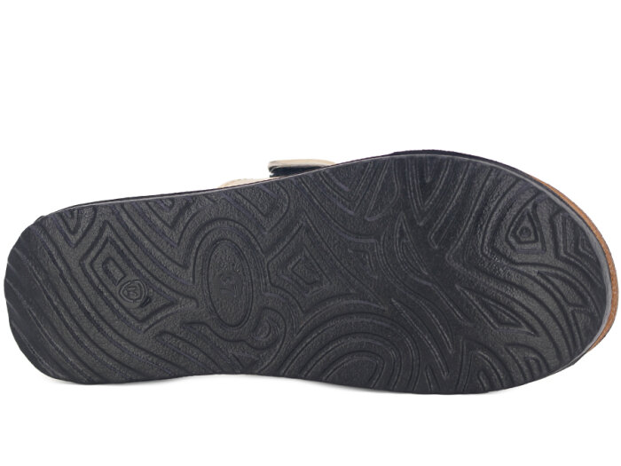 Metmax Zenne 1865 Oxfort Çift Toka Günlük Terlik Krem - 3