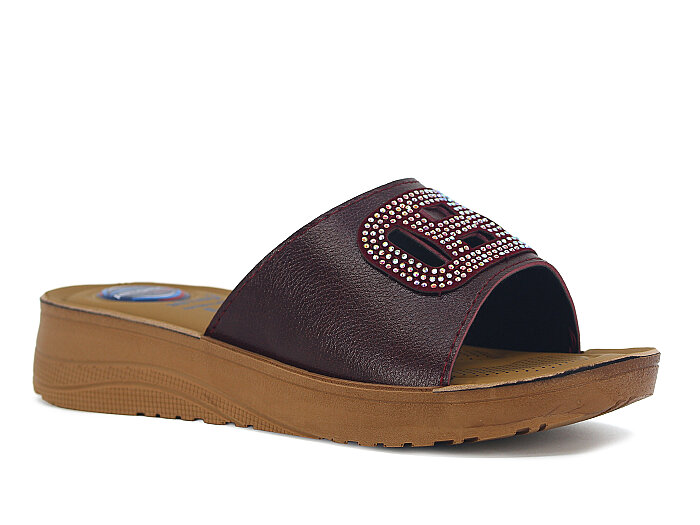 Metmax Zenne 1912 Berfu Pedli Günlük Terlik Bordo - Metmax