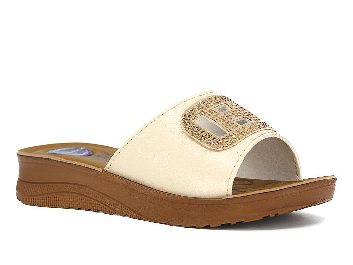 Metmax Zenne 1912 Berfu Pedli Günlük Terlik Krem - 1