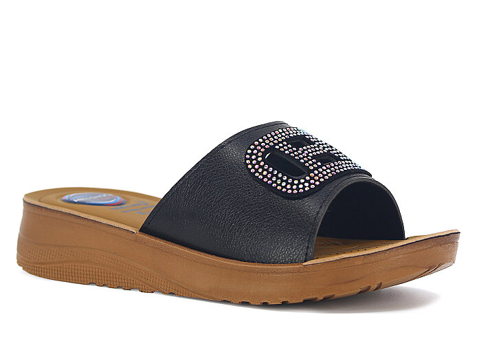 Metmax Zenne 1912 Berfu Pedli Günlük Terlik Siyah - Metmax