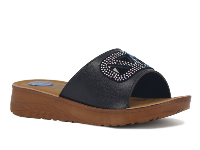 Metmax Zenne 1915 Berfu V Pedli Günlük Terlik Siyah - 1