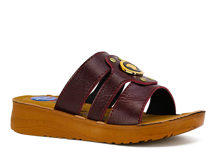 Metmax Zenne 1931 Berfu Pedli Günlük Terlik Bordo - Metmax