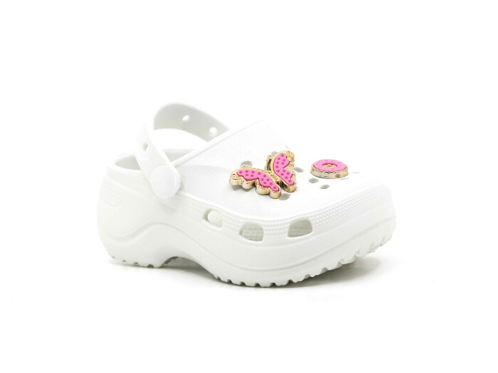 Mimu Bebe 206 Taşlı Cross Terlik Beyaz - 1