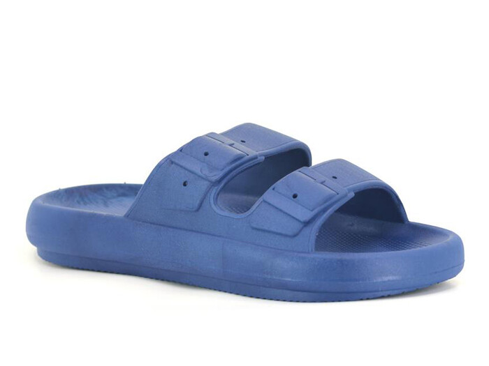 Mimu Garson 1108 Çift Toka Baskılı Light PVC Kaydırmaz Terlik Lacivert - Mimu