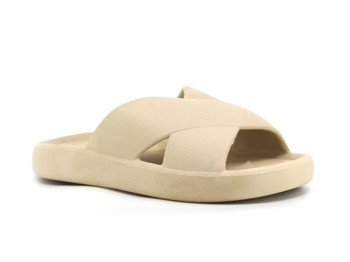 Mimu Garson 1109 Çapraz Light PVC Kaydırmaz Terlik Bej
