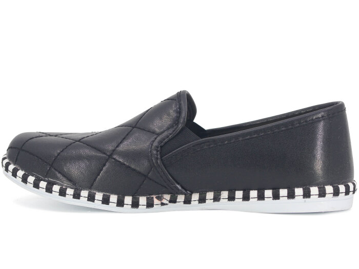 Mısra Zenne Nakışlı Şerit Taban Babet Ayakkabı Siyah - Mısra (1)