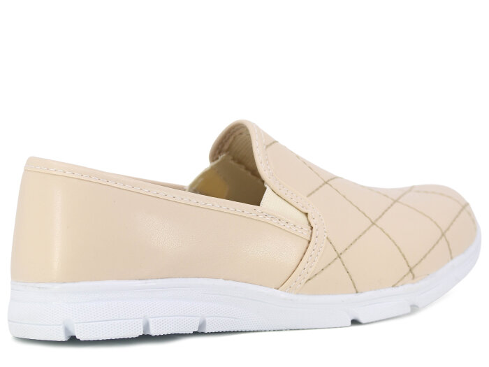 Mısra Zenne Nakışlı Spor Babet Ayakkabı Krem - 3