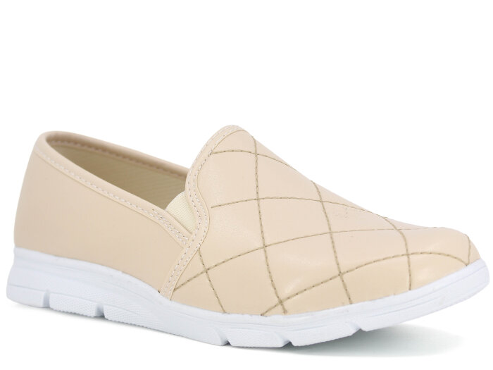 Mısra Zenne Nakışlı Spor Babet Ayakkabı Krem - Mısra