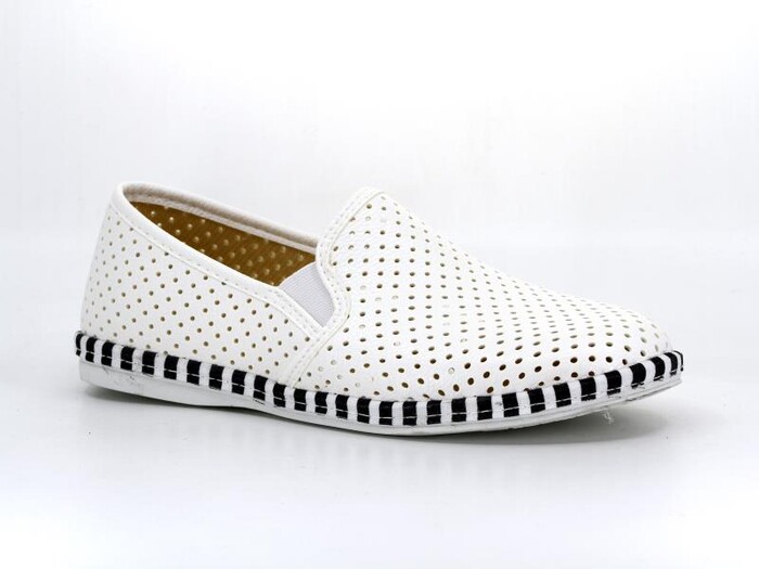 Mısra Zenne Şeritli Zımbalı Vns Spor Babet Ayakkabı Beyaz