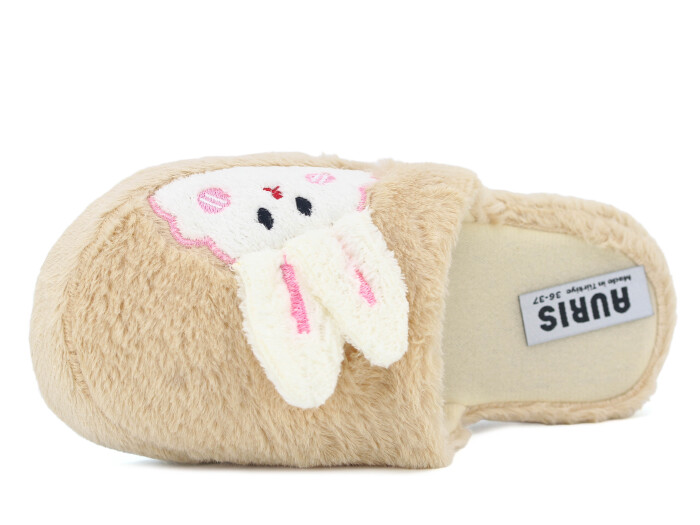 Auris Zenne MY Tavşan Kapalı Ev Terliği Bej - Auris (1)