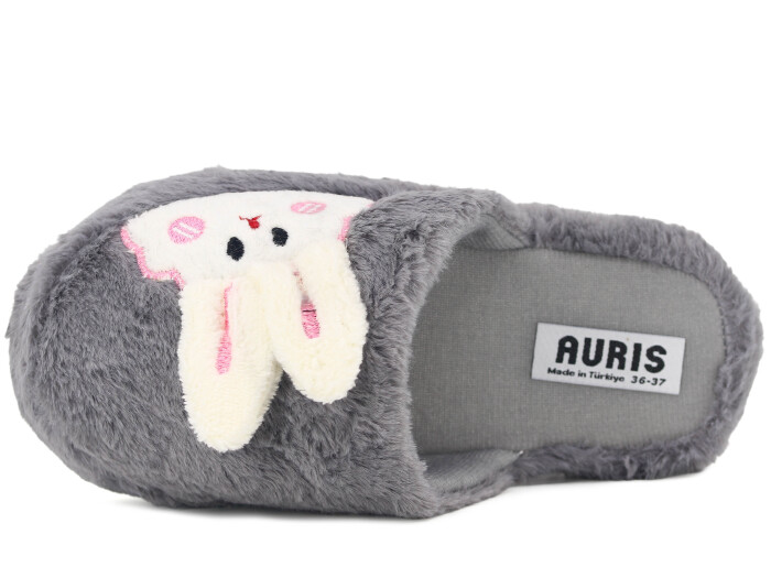 Auris Zenne MY Tavşan Kapalı Ev Terliği Gri - 2