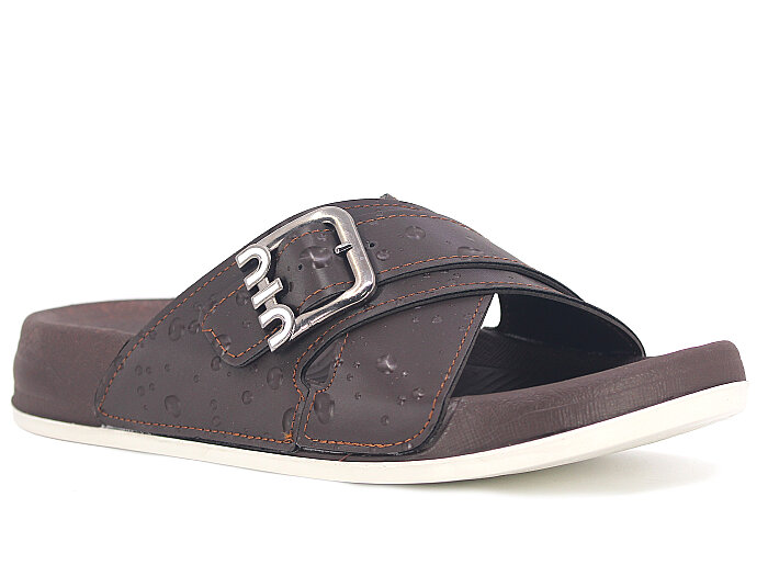 Mollis Zenne 01M3-2027 Çapraz Toka Günlük Terlik Kahve - 1