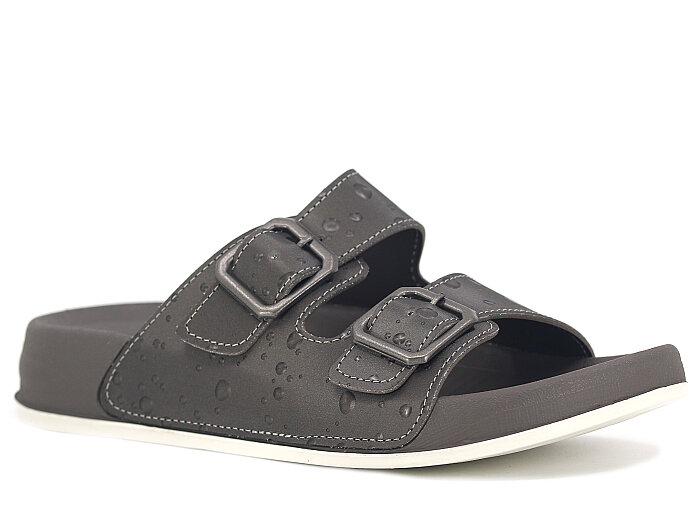 Mollis Zenne 01M1-2027 Çift Toka Günlük Terlik Platin - Mollis