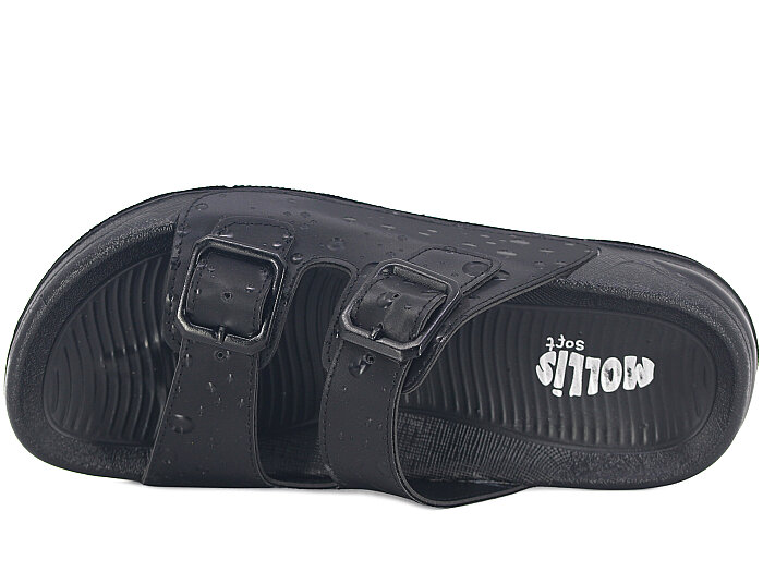 Mollis Zenne 01M1-2027 Çift Toka Günlük Terlik Siyah - Mollis (1)