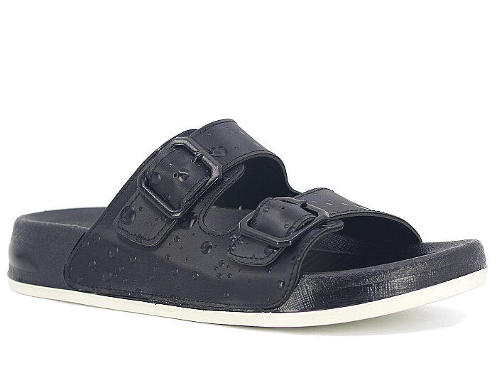 Mollis Zenne 01M1-2027 Çift Toka Günlük Terlik Siyah - Mollis