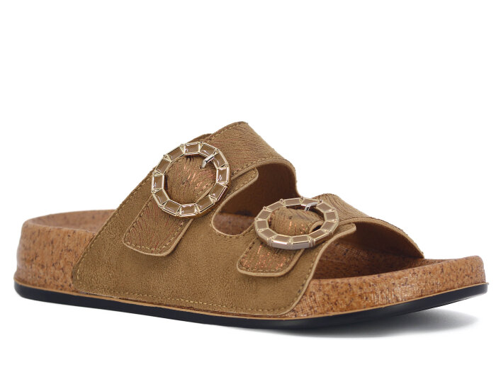 Mollis Zenne 01M1 Çift Toka Günlük Terlik Taba - 1