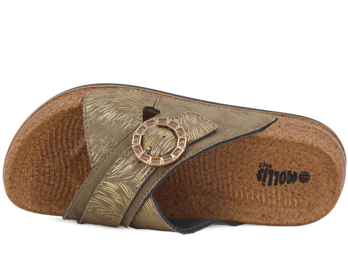 Mollis Zenne 01M3 Çapraz Günlük Terlik Yeşil - 2