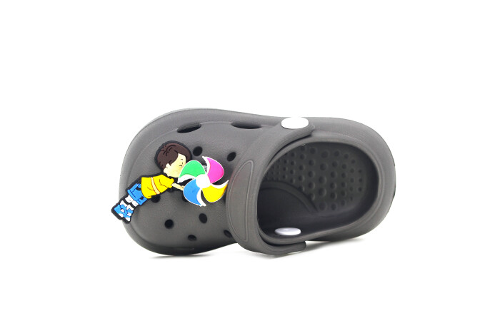 Monapicco Bebe EB-210 Yumurcak Fırfır Etiketli Cross Terlik Füme - Monapicco (1)