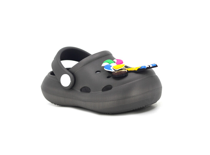 Monapicco Bebe EB-210 Yumurcak Fırfır Etiketli Cross Terlik Füme 