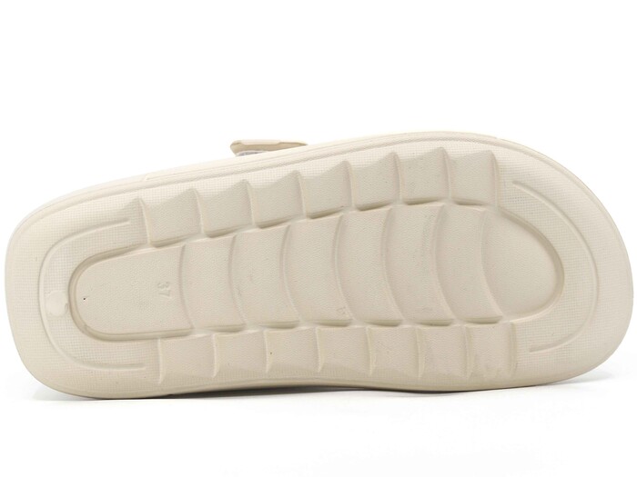 Monapicco Merdane Mercan Cırtlı Bantlı Lux Eva Terlik Bej - 3