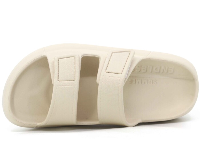 Monapicco Merdane Mercan Cırtlı Bantlı Lux Eva Terlik Bej - Monapicco (1)