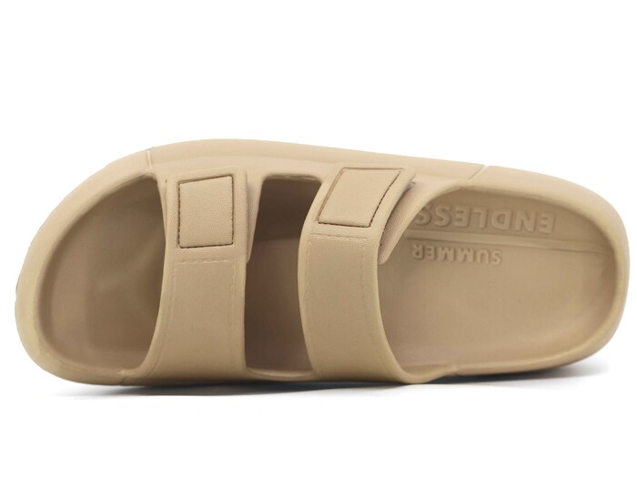 Monapicco Merdane Mercan Cırtlı Bantlı Lux Eva Terlik Vizon - Monapicco (1)