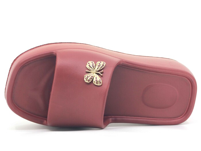 Monapicco Zenne Ego Kelebekli Lux Eva Terlik Bordo - 2