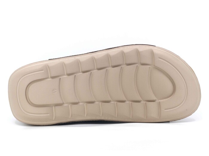 Monapicco Zenne Lapis Çift Bantlı Cırtlı Lux Eva Terlik Vizon - 3