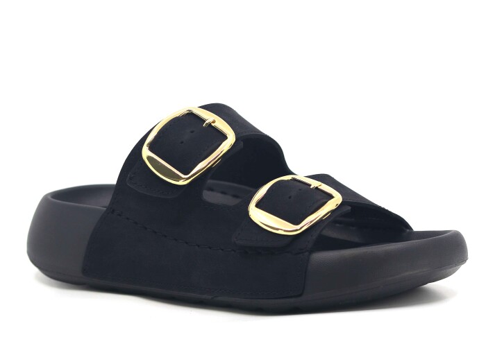 Monapicco Zenne Lapis Çift Toka Lux Eva Terlik Siyah - 1