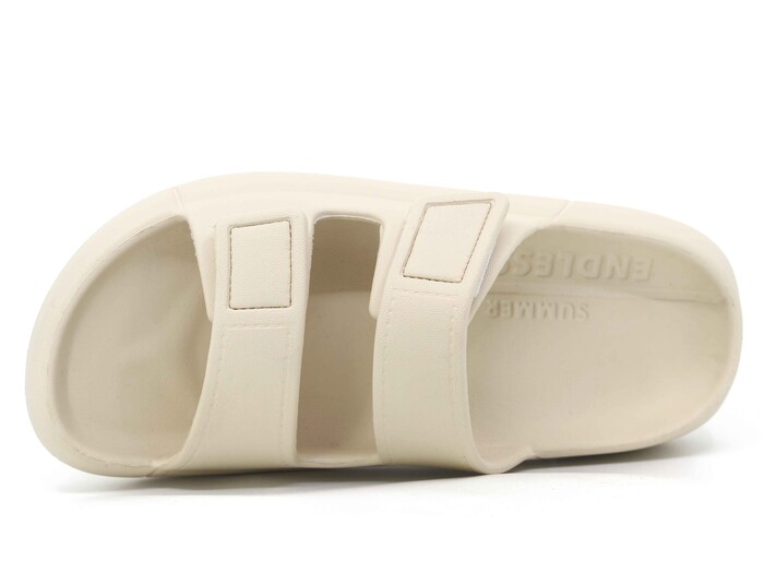 Monapicco Zenne Mercan Cırtlı Bantlı Lux Eva Terlik Bej - Monapicco (1)