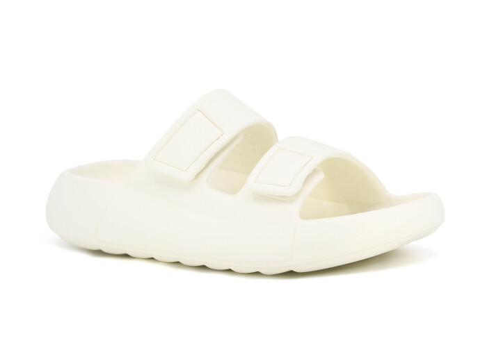 Monapicco Zenne Mercan Cırtlı Bantlı Lux Eva Terlik Ekru - Monapicco