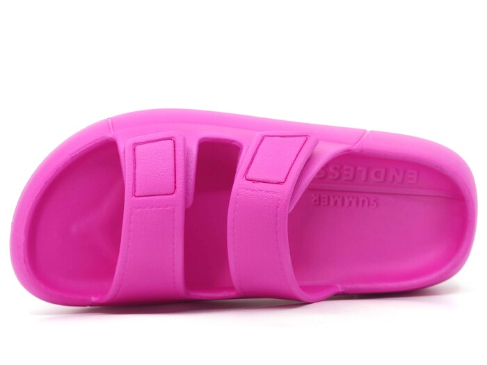 Monapicco Zenne Mercan Cırtlı Bantlı Lux Eva Terlik Fuşya - Monapicco (1)