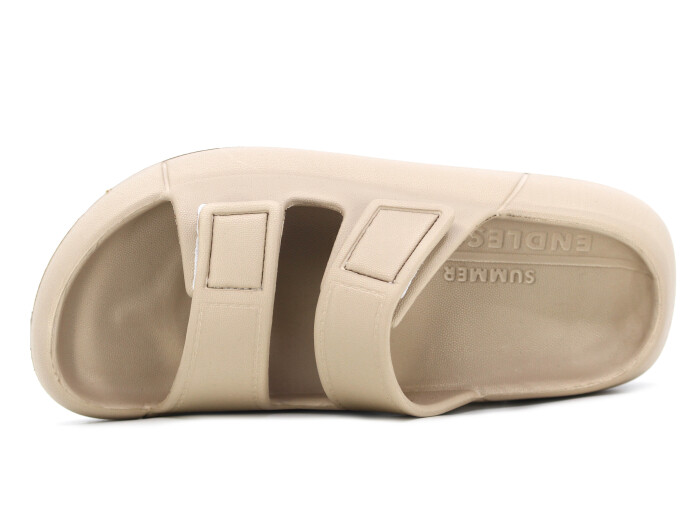 Monapicco Zenne Mercan Cırtlı Bantlı Lux Eva Terlik Kapiçino - Monapicco (1)