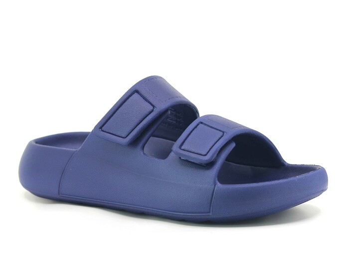 Monapicco Zenne Mercan Cırtlı Bantlı Lux Eva Terlik Lacivert - Monapicco