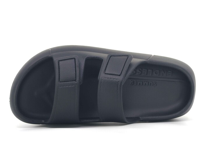 Monapicco Zenne Mercan Cırtlı Bantlı Lux Eva Terlik Siyah - Monapicco (1)