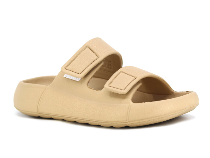 Monapicco Zenne Mercan Cırtlı Bantlı Lux Eva Terlik Vizon - Monapicco