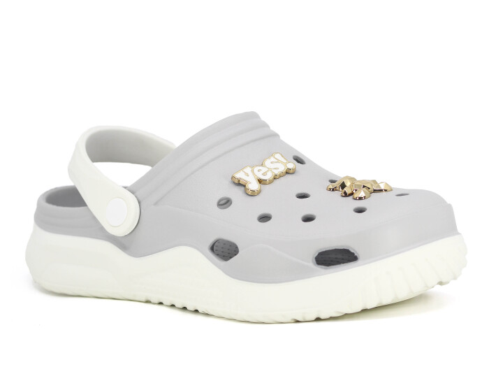 Monapicco Zenne Stella Cross Terlik Beyaz - Gri 